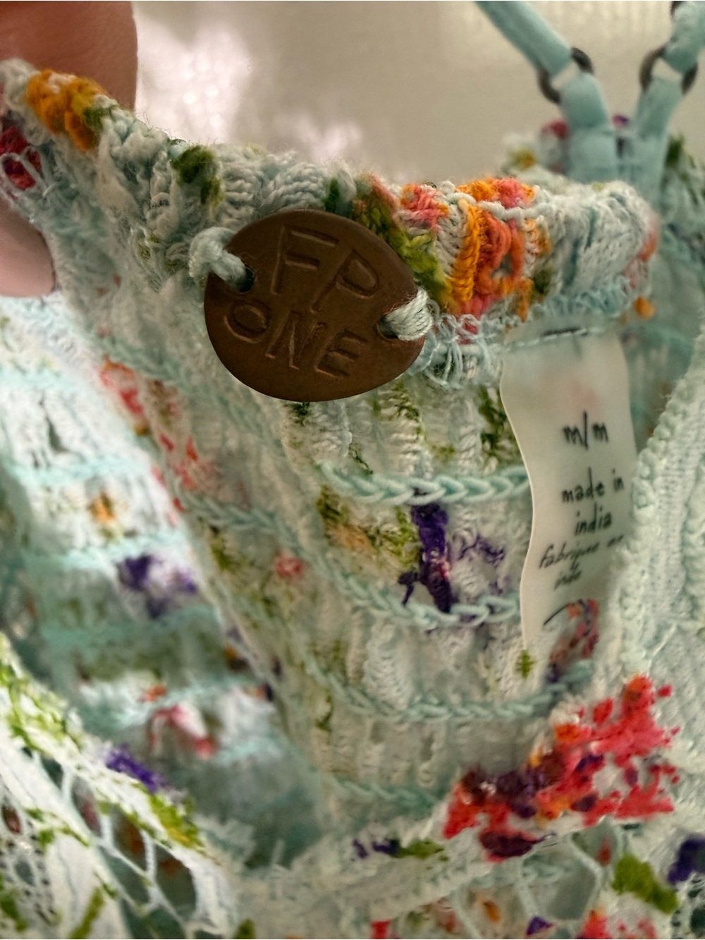 Free People Adella Slip Dress Floral Lace Mint Green Size M - Picture 7 of 7